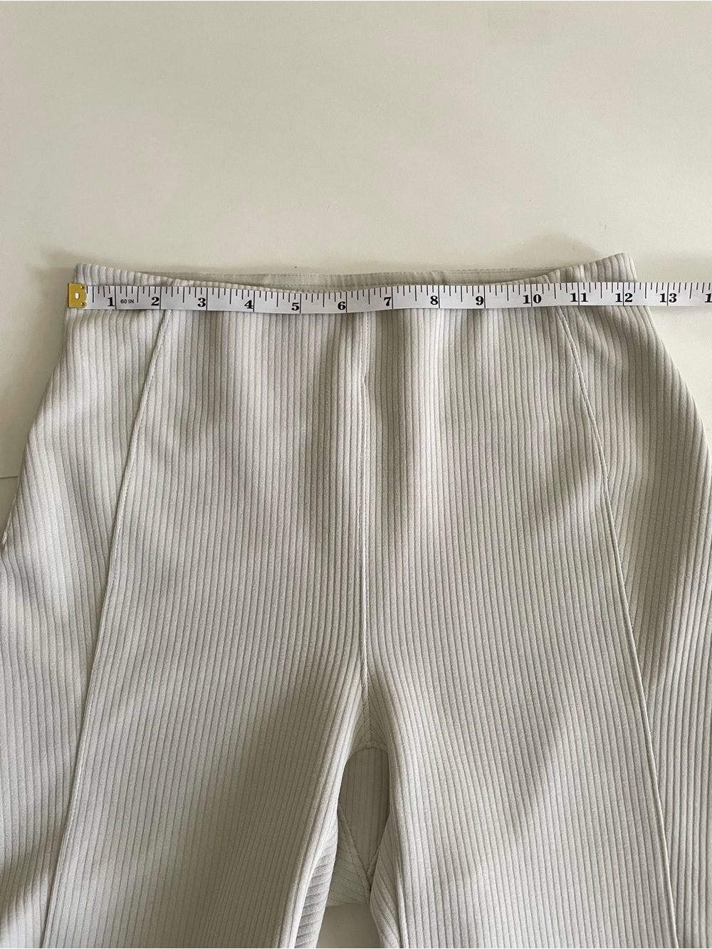 lululemon Ribbed Softstreme Flared Pant in Bone - Picture 12 of 14
